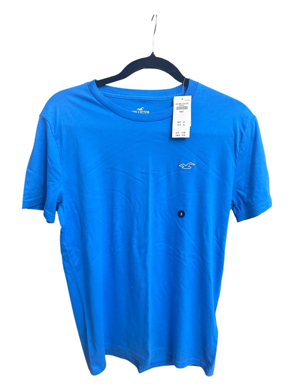Hollister Men’s Bright Blue Crew Neck Tee- New With Tags
